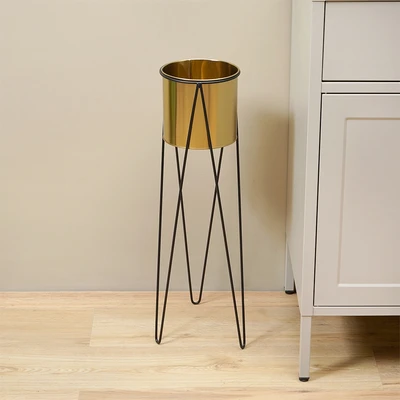 Gambar Informa Pot Tanaman Dengan Stand 22x60 cm - Gold