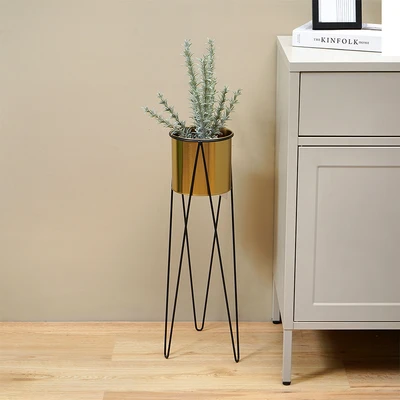 Gambar Informa Pot Tanaman Dengan Stand 22x60 cm - Gold