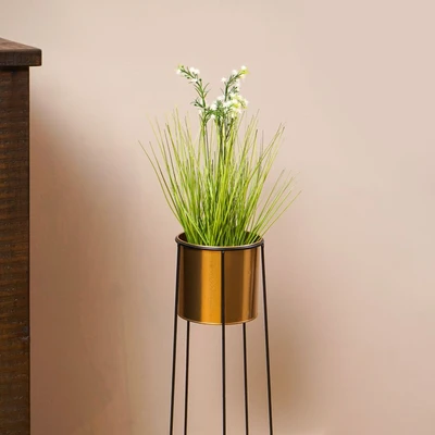 Gambar Informa Pot Tanaman Dengan Stand 25x71 cm - Gold