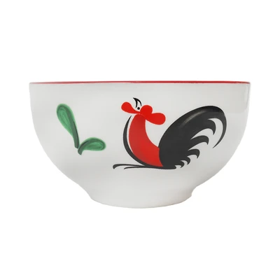 Gambar Kopin Porcelain 11.5 cm Mangkuk Keramik Kukuruyuk Kpq-4Rb - Putih