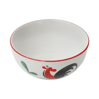 Gambar Kopin Porcelain 11.5 cm Mangkuk Keramik Kukuruyuk Kpq-4Rb - Putih