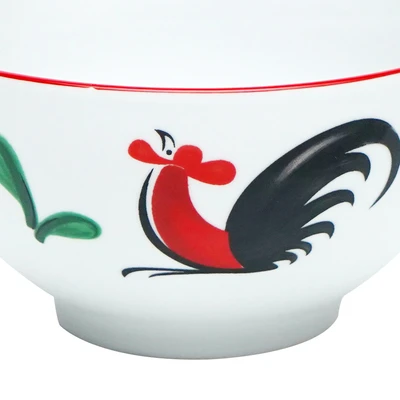Gambar Kopin Porcelain 12.7 cm Mangkuk Saji Keramik Kukuruyuk - Putih
