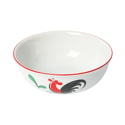 Gambar Kopin Porcelain 20.3 cm Mangkuk Saji Kukuruyuk - Putih