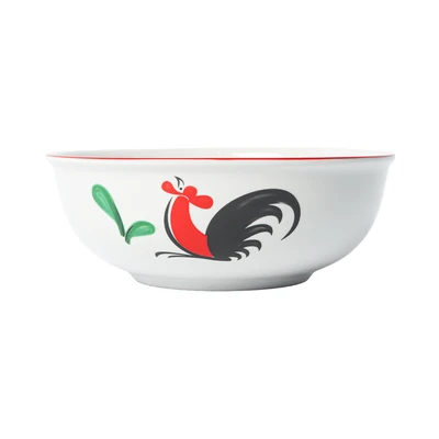 Gambar Kopin Porcelain 20.3 cm Mangkuk Saji Kukuruyuk - Putih