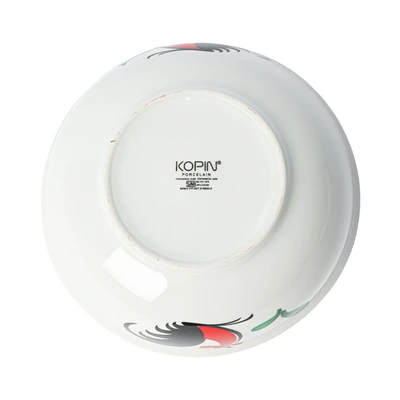 Gambar Kopin Porcelain 20.3 cm Mangkuk Saji Kukuruyuk - Putih