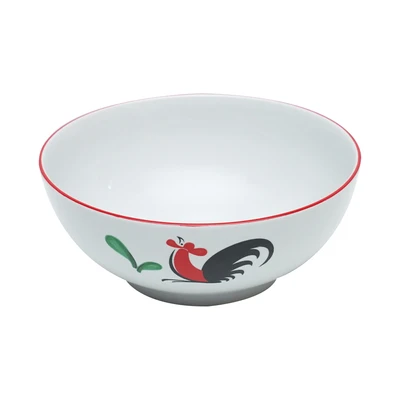 Gambar Kopin Porcelain 23 cm Mangkuk Saji Keramik Kukuruyuk - Putih
