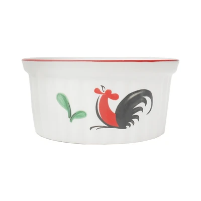 Gambar Kopin Porcelain 8 cm Mangkuk Ramekin Porcelain Kukuruyuk - Putih