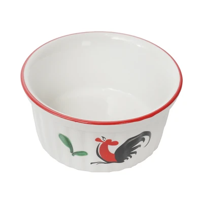 Gambar Kopin Porcelain 8 cm Mangkuk Ramekin Porcelain Kukuruyuk - Putih