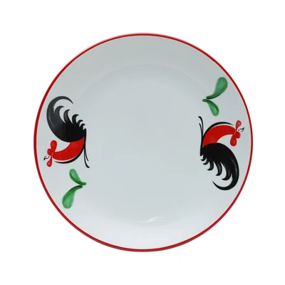 Gambar Kopin Porcelain 17.7 cm Piring Makan Keramik Kukuruyuk - Putih
