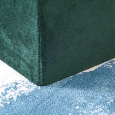 Gambar Informa Bangku Ottoman Lipat Fabric Velvet - Hijau