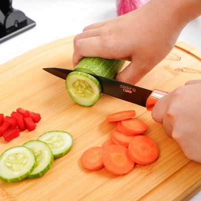 Gambar Cooking Color Mirai Talenan Bambu 40x30x1.5 cm - Cokelat