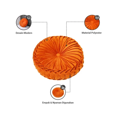Gambar Informa Summer Retreat Bantal Sofa Round 40x40 cm - Oranye