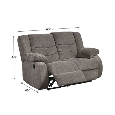 Gambar Ashley Tulen Sofa Recliner Fabric 2 Seater - Abu-abu