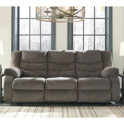 Gambar Ashley Tulen Sofa Recliner Fabric 3 Seater - Abu-abu