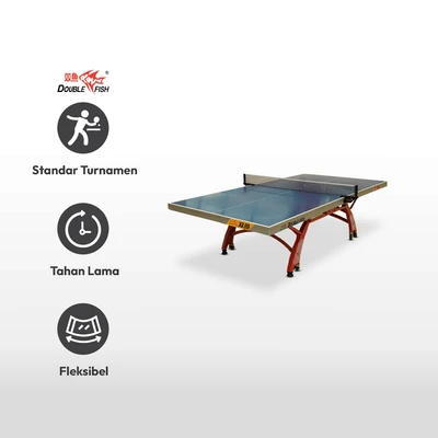 Gambar Double Fish Meja Tenis 328A Ittf - Biru