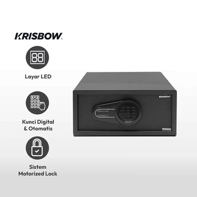 Gambar Krisbow Brankas Hotel Digital 42x37x20 cm 20HOL - Hitam