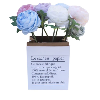 Gambar Informa Bunga Artifisial 14x12x31cm Peony Pot Kertas