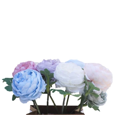 Gambar Informa Bunga Artifisial 14x12x31cm Peony Pot Kertas