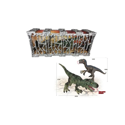 Gambar Kiddy Star Figure Velocisaurus & Trex Dengan Kandang