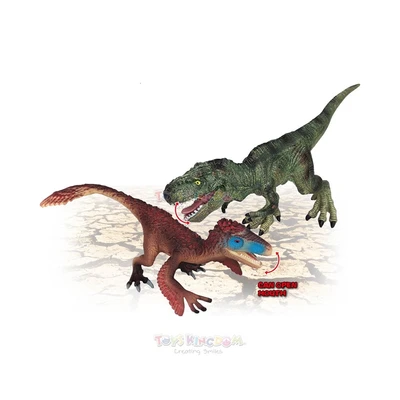 Gambar Kiddy Star Set Figure Red Dino & Trex Dengan Kandang