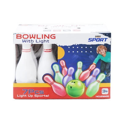 Gambar Paso Sport 9 Inci Set 7 Pcs Bowling Dengan Lampu B1805