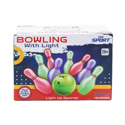 Gambar Paso Sport 9 Inci Set 7 Pcs Bowling Dengan Lampu B1805