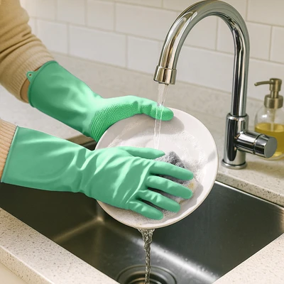 Gambar Proclean Sarung Tangan Silikon Scrubber - Hijau