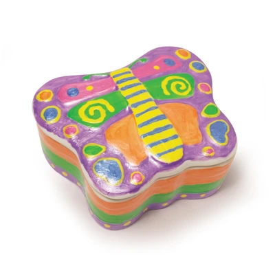 Gambar Pretty Missy Set Diy Paint Your Own Butterfly Shaped Box