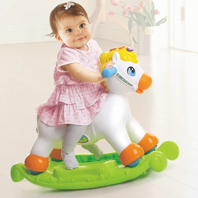 Gambar Hola Ride On Rocking Pony Dengan Lampu & Musik - Putih