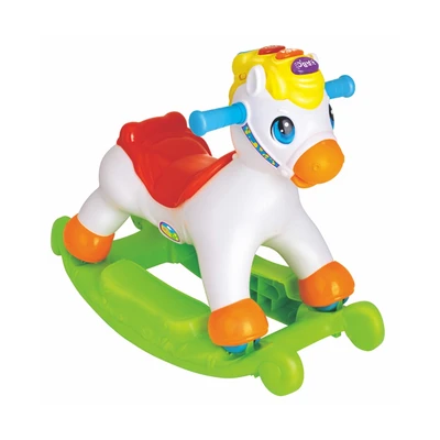 Gambar Hola Ride On Rocking Pony Dengan Lampu & Musik - Putih