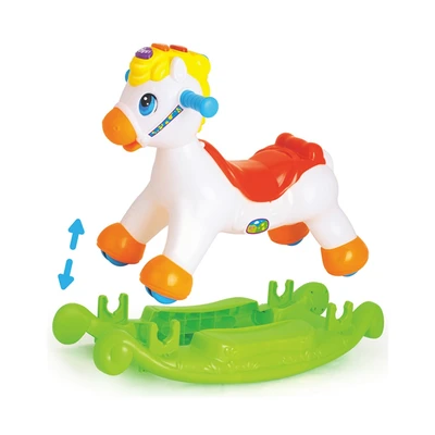 Gambar Hola Ride On Rocking Pony Dengan Lampu & Musik - Putih