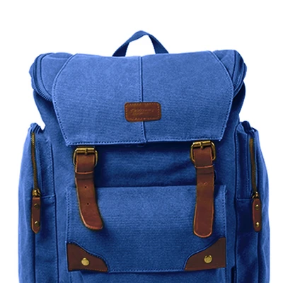 Gambar Discovery Adventures Vintage Tas Ransel Canvas - Biru