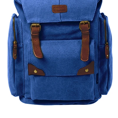 Gambar Discovery Adventures Vintage Tas Ransel Canvas - Biru