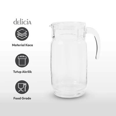 Gambar Delicia Teko Minum Kaca 2 Liter Transparan