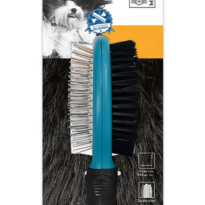 Gambar M-Pets Sisir Anjing Dua Sisi - Biru