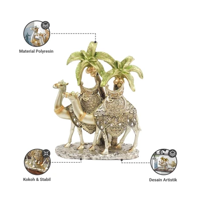 Gambar Informa Patung Miniatur Unta Egypt Duo 29.5 cm 9F
