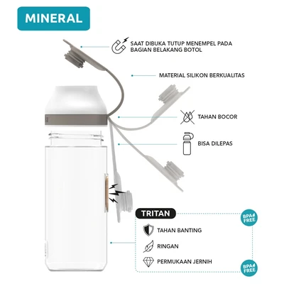 Gambar Quokka 670 Ml Mineral Midnight Botol Minum Tritan