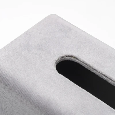 Gambar Informa 23.5x12.4x11.6 cm Kotak Tisu Velvet - Abu-Abu