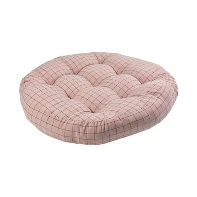 Gambar Arthome 43 Cm Bantal Alas Duduk Bundar Checker - Pink