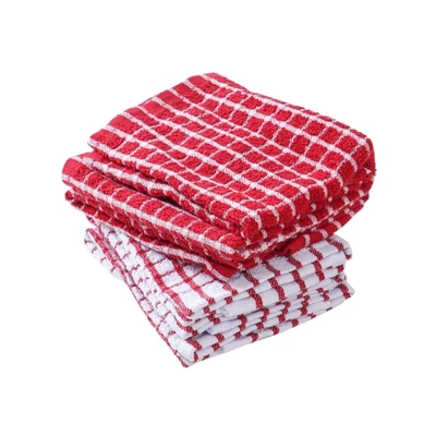 Gambar Informa Kain Lap Dapur Check Pattern Set 6 pcs - Merah
