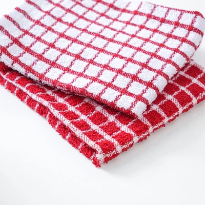 Gambar Informa Kain Lap Dapur Check Pattern Set 6 pcs - Merah