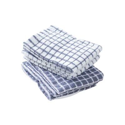Gambar Informa Kain Lap Dapur Check Pattern Set 6 pcs - Abu-Abu