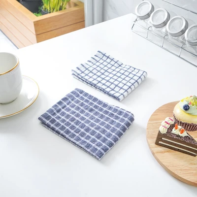 Gambar Informa Kain Lap Dapur Check Pattern Set 6 pcs - Abu-Abu