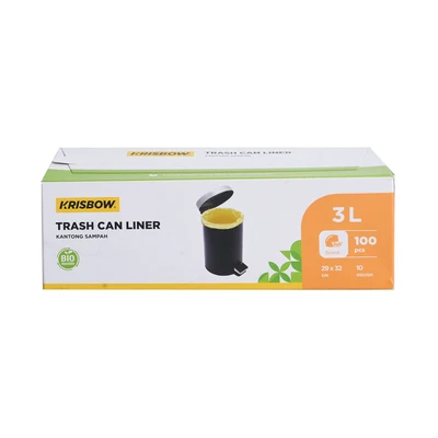 Gambar Krisbow Kantong Sampah Biodegradable 3 Liter Set 100 Pcs - Kuning