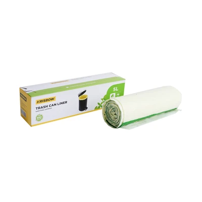 Gambar Krisbow Kantong Sampah Biodegradable 5 Liter Set 75 Pcs - Kuning