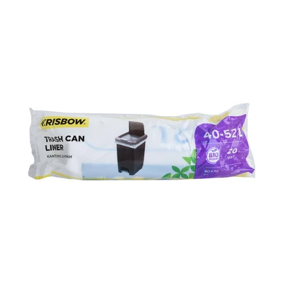 Gambar Krisbow Kantong Sampah Biodegradable 40-52 Liter Set 20 Pcs - Putih