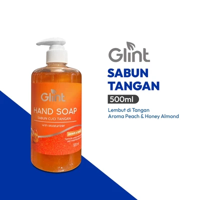 Gambar Glint 500 Ml Sabun Cuci Tangan Peach Honey Almond
