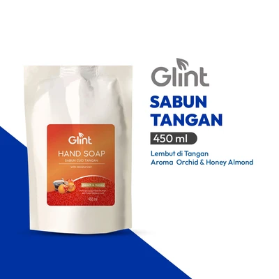 Gambar Glint 450 Ml Sabun Cuci Tangan Peach And Honey Pouch