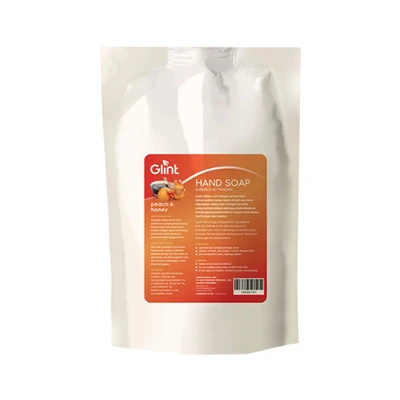 Gambar Glint 450 Ml Sabun Cuci Tangan Peach And Honey Pouch
