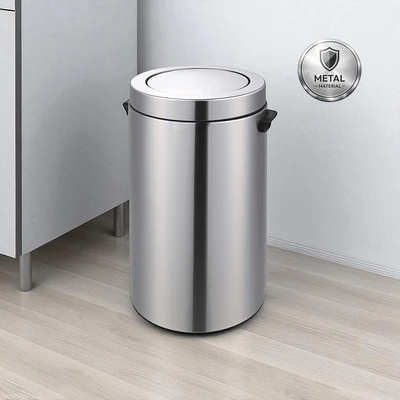 Gambar Informa Tempat Sampah Tutup Swing Stainless Steel Fingerprint Proof 40 Liter - Silver